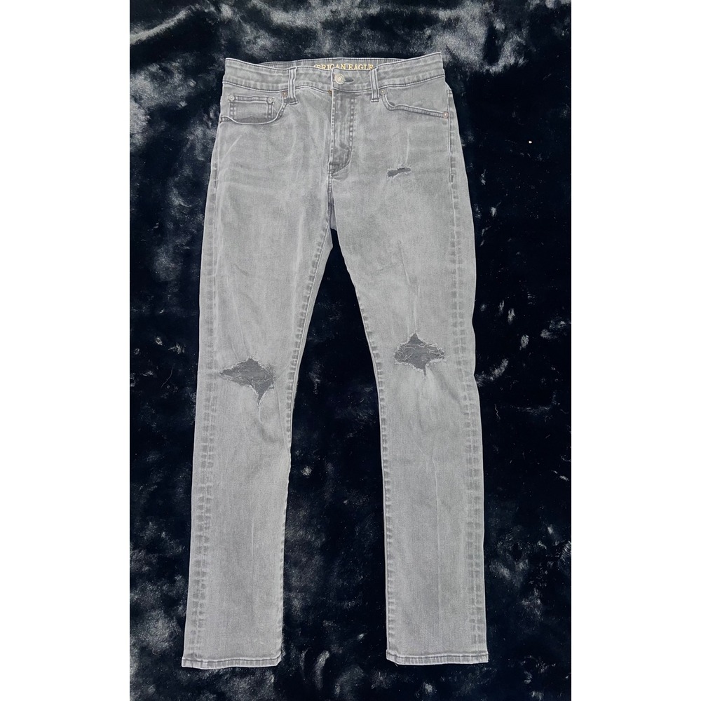 American‎ Eagle Extreme Flex Slim Ripped Knee Jeans Women's Wash Distressed